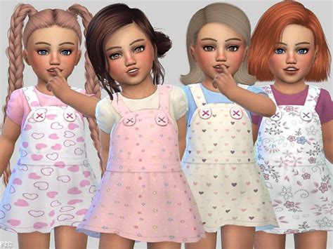 Available In 4 Styles Found In Tsr Category Sims 4 Toddler Female