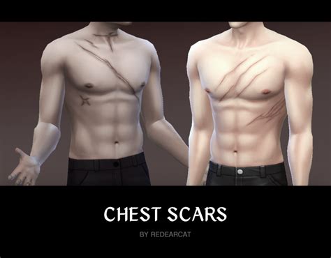 Chest Scar1 The Sims 4 Skin Maxis Match Sims 4 Cc Skin