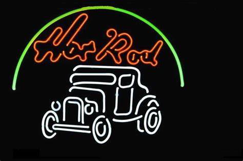 Hot Rod Auto Car Neon Sign Old Signs Car Logos Neon Light Signs Beer