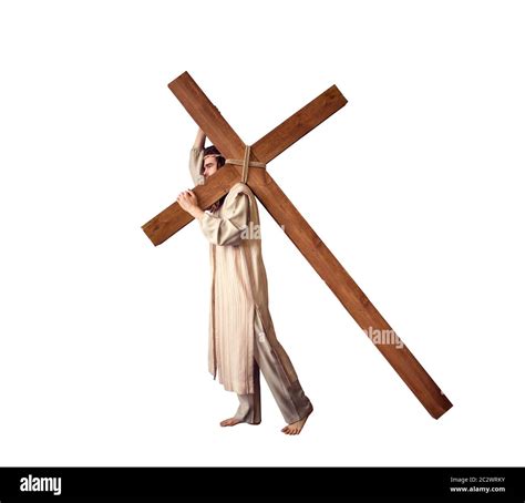 Crucifixion Of Jesus Christ Symbol Of Gods Love White Background