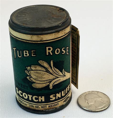 Lot Vintage S Tube Rose Sweet Scotch Snuff Tobacco Unopened Tin