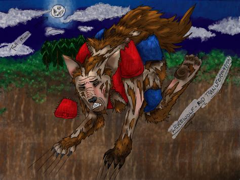 Werewolf Mid Transformation By Shiny Marble On Deviantart