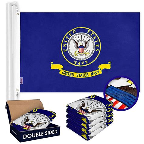 g128 us navy seal flag 2x3ft 5 pack double sided embroidered polyester oriental trading