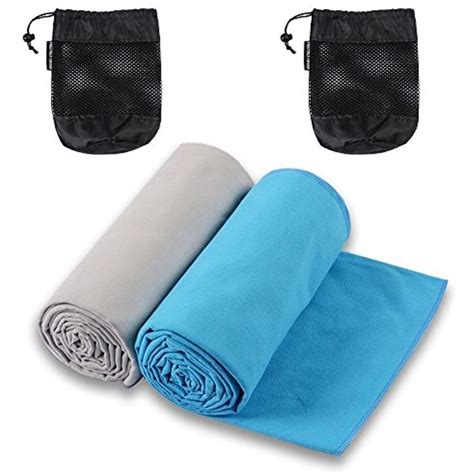 Microfiber Towels For Sports Travel Swim Hiking And Camping 2 Pack