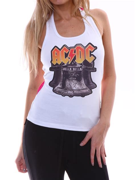 Ac Dc Women Top Acdc Tank Top White Ac Dc Graphic By Nelyshops