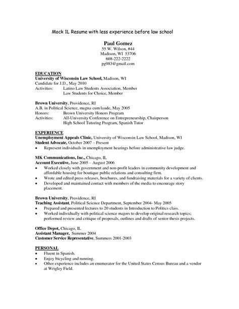 How to write your own law intern resume? Law Student Resume Example - BEST RESUME EXAMPLES