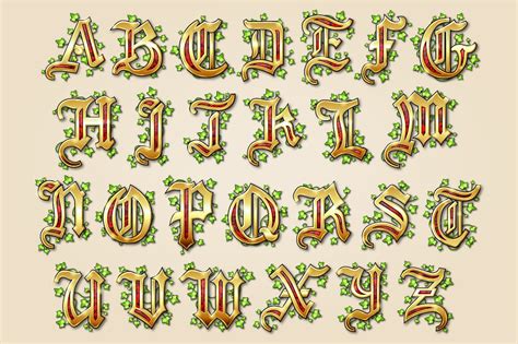 Medieval Storybook Alphabet By Cinnamonandstardust Thehungryjpeg