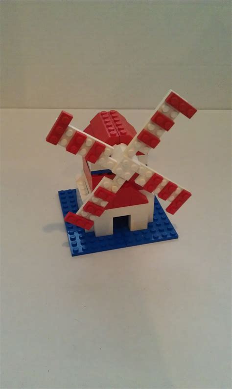 A Traditional Windmill Made From Lego Bricks With A Rotor That Really