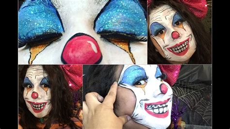 Halloween Makeup Madness Day 9 Glitter Scary Clown Youtube