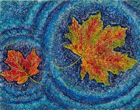 Fall Leaves Autumn Abstract Painting Giclee Art Print