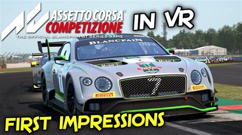 First Impressions Of VR Assetto Corsa Competizione Oculus Rift S