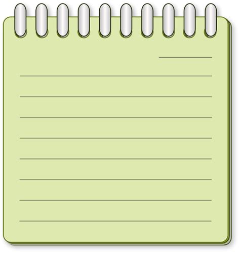 Notepad Free Clipart Image 20857