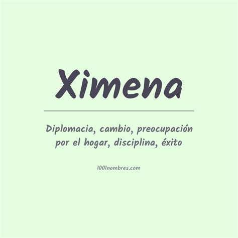 Significado Del Nombre Ximena