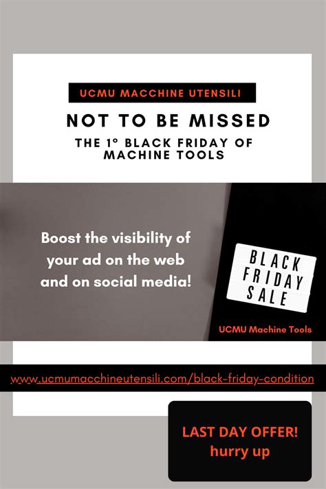 The 1st Black Friday For Machine Tools Publish Your Ad In Our