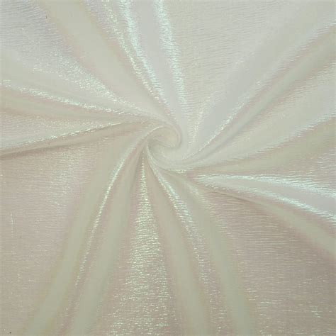 Moonglow Iridescent Crinkle Organza Fabric White Ice 25 Yard Bolt