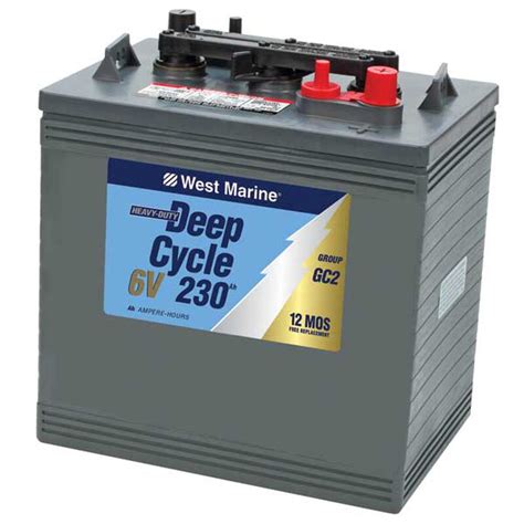 6v Deep Cycle Flooded Marine Battery 230 Amp Hours Group Gc2 West