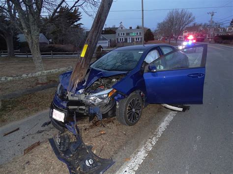 Video Report Car Vs Pole Crash Knocks Out Power In Harwich