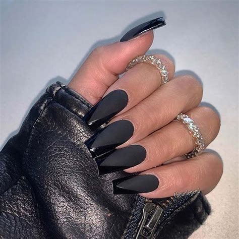 23 black acrylic nails you need to try immediately page 2 of 2 stayglam