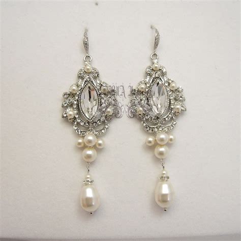 Bridal Chandelier Earrings WEdding Earrings By Adriajewelry