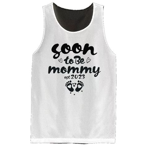 Soon To Be Mommy First Time Mom New Mom Pregnancy Mesh Reversible Basketball Jersey Tank