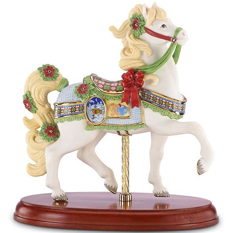 2014 Christmas Horse Carousel Figurine By Lenox Christmas Horses