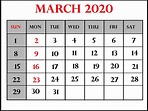March 2020 Calendar Wallpapers - Wallpaper Cave