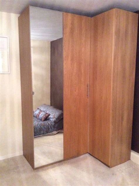 Will keep wardrobe together for buyer to check and dismantle with buyer for collection. IKEA oak corner wardrobe with mirrored door | in Maesteg ...