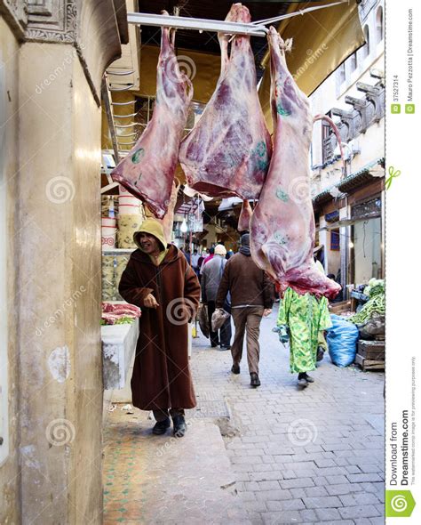 Butcher S Shop In The Souk Of Fes Editorial Stock Image Image Of Morocco Shop 37527314