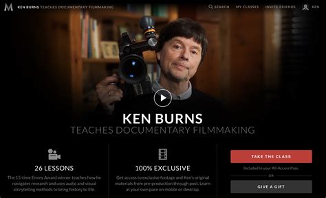 Ken Burns Teaches Documentary Filmmaking Masterclass Review Benjamin Mcevoy