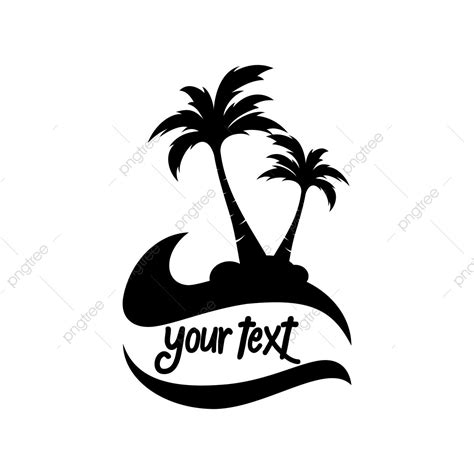 Palm Tree Silhouette Silhouette Vector Logo Ikon Travel Agency Logo