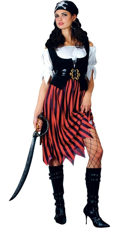Pirate Lady Female Buccaneer Fancy Dress Costume Ef2090