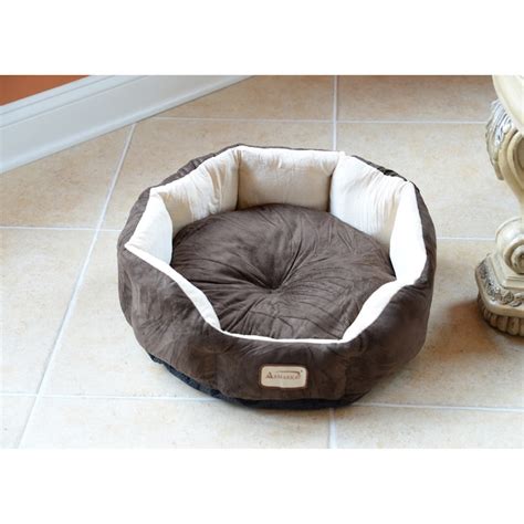 Armarkat Round Mochabeige Suede Bolster Cat Bed Medium In The Pet