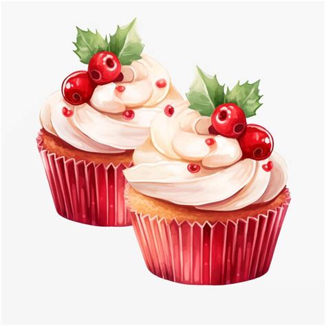 Premium Vector Vector Christmas Cupcake