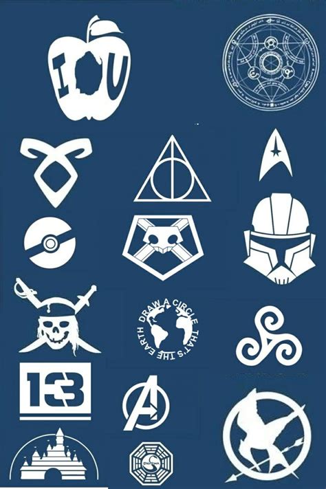 8 Best Geek Symbols Images On Pinterest Fandom Symbols Signs And