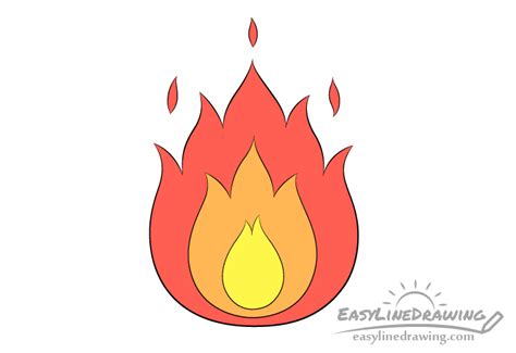 How To Draw Fire Step By Step Easy Drawing Guides Dra