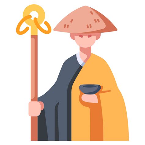 Asia Buddhist Japanese Monk Religion Traditional Zen Icon Free