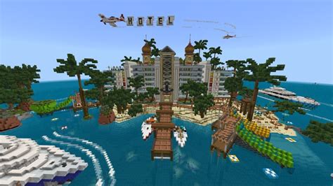 Notoricky Známý Strašidelný Milenec Minecraft Resort Map Embargo Parník