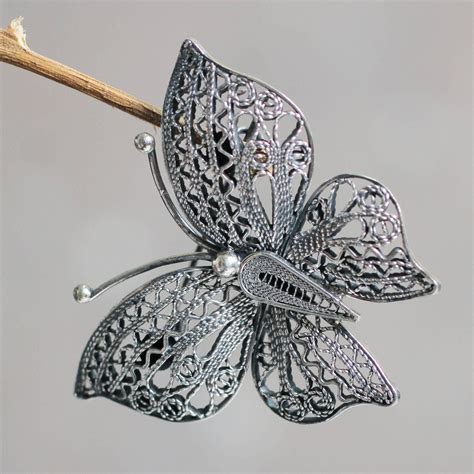 Of Delicate Beauty And Solid Presence This Butterfly Brooch Pin