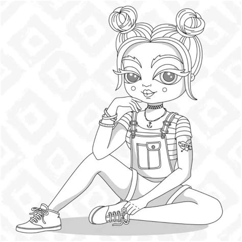 Recolor Cool Coloring Pages Character Illustration Anime Art Girl