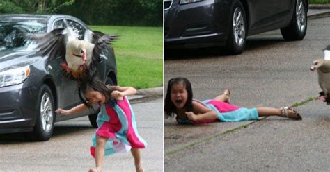 Texas Girl Laughs Off Viral Goose Attack Photo Its So Funny