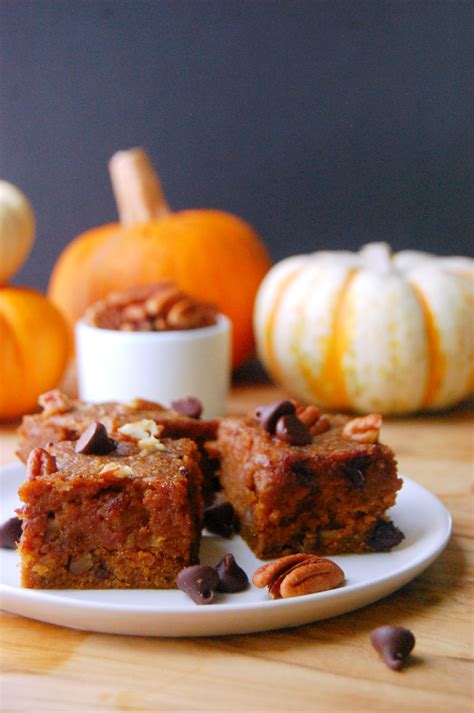 Pumpkin Blondies With Pecans And Chocolate Chips Recipe