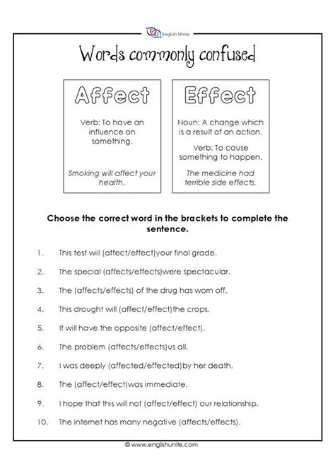 Commonly Confused Words Worksheet Pdf With Answers Worksheets Joy