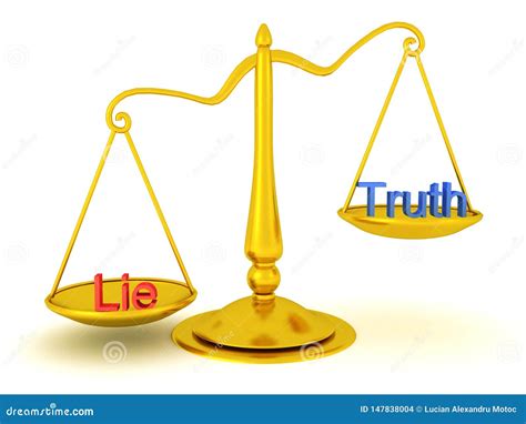 3d Rendering Of Truth Versus Lie Justice Concept Stock Illustration