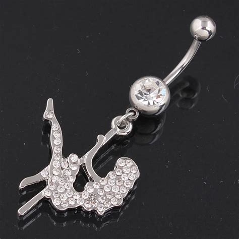High Quality Pole Of Dancer Girl 316l Surgical Steel Piercing Navel