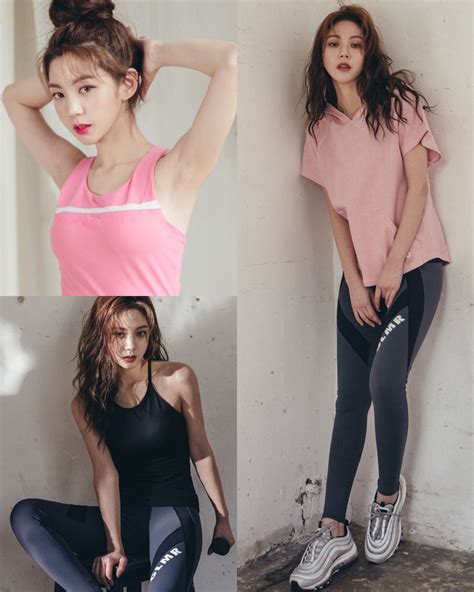 Korean Fashion Model Lee Chae Eun Fitness Set Collection 1