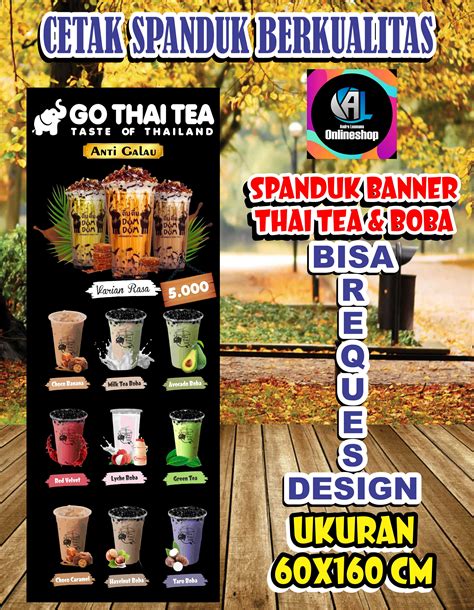 Jual Tiang Banner Spanduk Thai Tea Banner Boba Spanduk Minuman Porn