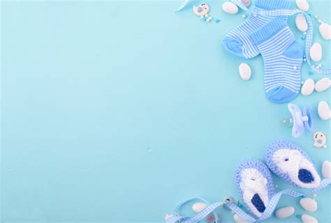Blue Baby Shower Nursery Background Stock Photo Download Image Now