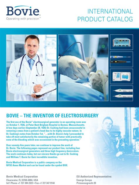 Bovie International Product Catalog 55 275 001 R0 Pdf Medicine