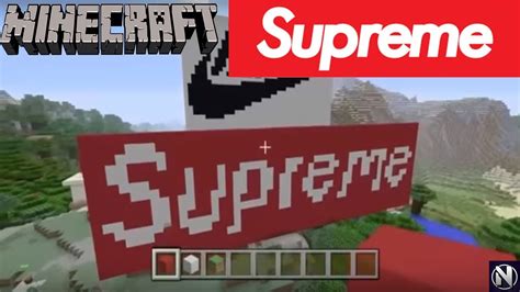Minecraft Pixel Art Supreme Logo Youtube