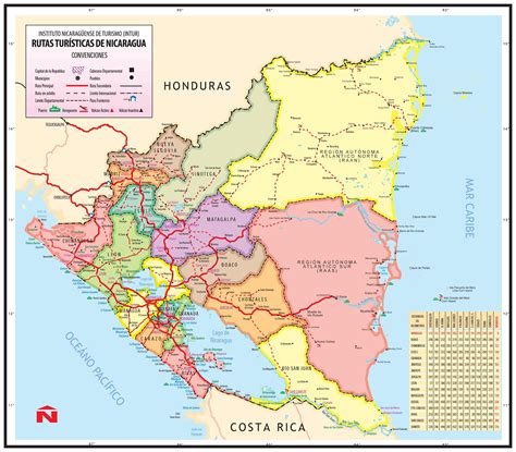 Nikaragua Peta Geografis Nikaragua Geografia Total™